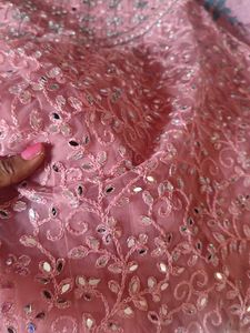 Pink Mirror Work Very Prity Gown