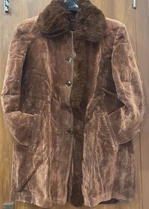 Brown Fur Trim Coat