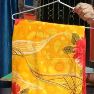 New saree with unstitched blouse piece