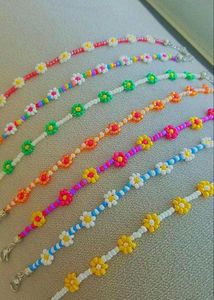 Flower Beaded Bracelet