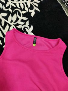 S Size Pink Crop Top For Women