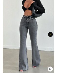 Grey Flare Jeans