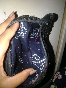 Black Sequins Pouch
