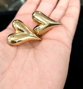 Heart Shape Gold Toned Earrings