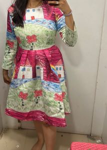Fun Print Fit & Flare Dress