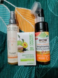 Pack Of 3, Face Wash, Toner, Serum , Vitamin C Kit