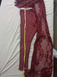 Elegant  kashmiri warm Maroon Embroidered pajami S