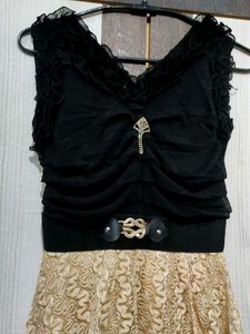 Black &amp; Cream Dress For Women