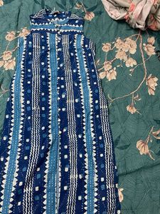 Blue Printed Dress