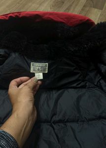 converse red hooded jacket