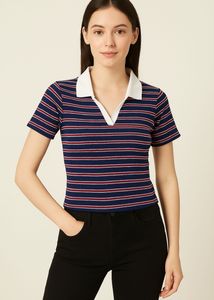 Striped Polo Top