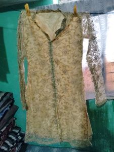Golden Stand Coler Kurti For Girls
