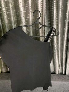 MADAME solid black stylish Top