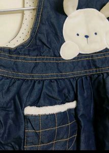 Cute Bunny Denim Dress for winters