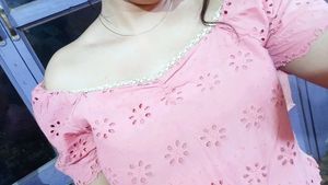Sweatheart Neck Peach Top Women