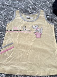 Sleeveless Casual T Shirt Will Fit upto M Size