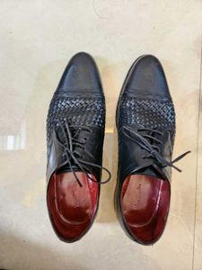 MEN&#39;S WOVEN LEATHER SHOES