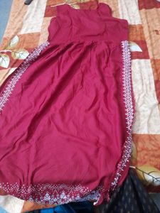 Red  Printed  Dress