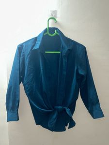 Sea Blue Green Coord Set Only Top