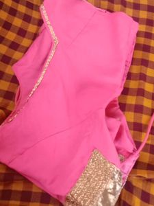 Elegant Pink Embroidered Saree