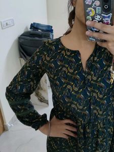 Paisley Print Mini Dress