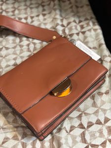 Charles &amp; Keith Metallic Accent Push Lock Bag New