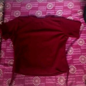 Maroon Crop Top