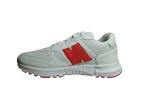 New Balance White &amp; Red Sneakers