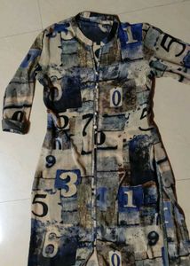Patterned Button Down Kurti