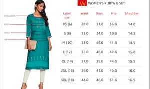 Branded Peach Embroidered Kurta XXL