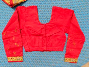 Red Embroidered Lehenga Choli Set