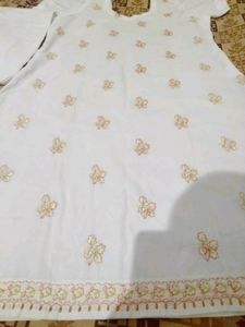 Like New White Suit With Salwar