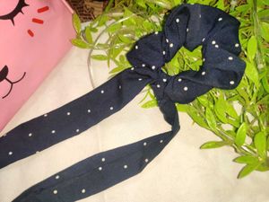 Polka Dot Ribbon Scrunchies