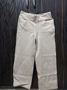 Wide Leg Beige Pants