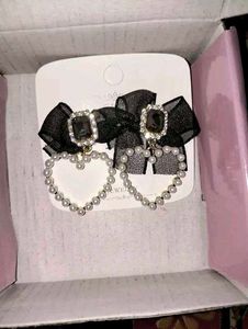 Destiny Jewels Gold Plated Korean Style Black Bow
