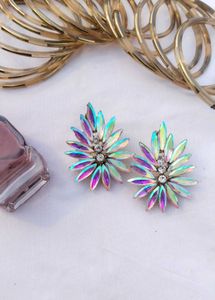 Iridescent Flower Earrings