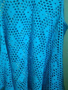 Aqua Blue Cover-Up Tank Top