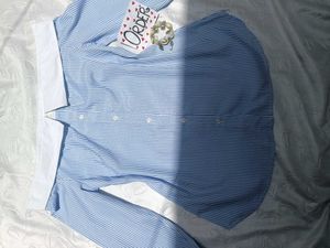 Striped Off-Shoulder Fitted Shirt 💙
