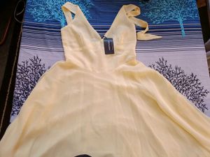 Yellow Halter Midi Dress