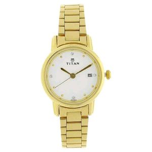 Titan Karishma White Dial Women Watch With Stainle