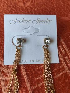 Pink Feather Dangle Earrings