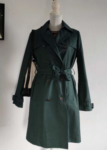 Elegant Green Trench Coat