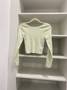 Zara Stripe Knit Ribbed Top