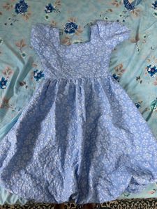 Blue Floral Mini Dress
