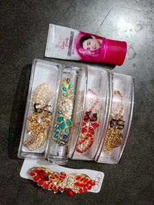 Combo Of 5 Hair Clips New And Free Glow&amp;Lovely