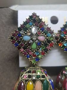 Multicolor Jhumka Earrings