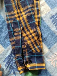 AP Casual Shirt - Blue &amp; Yellow Plaid