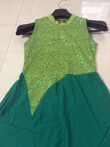 Green Sequin Evening Dress