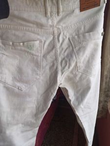 White Denim Rough Style Jeans Excellent Condition.