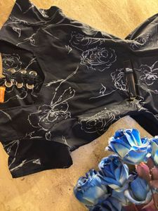 Floral Print Blue Dress.SIZE-28-34